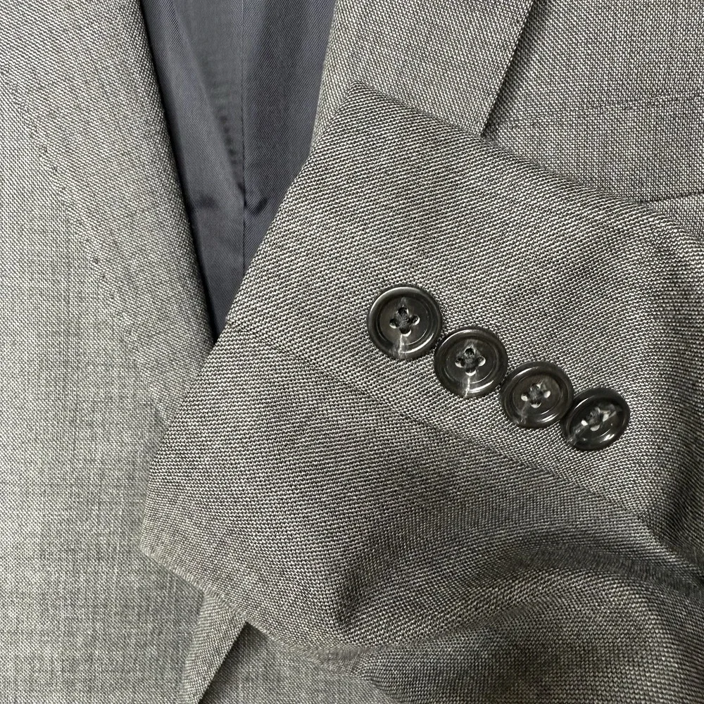 J Crew Ludlow Jacket Suit Mens 40L Grey Tollegno 1900 Italian Wool Blazer 11707